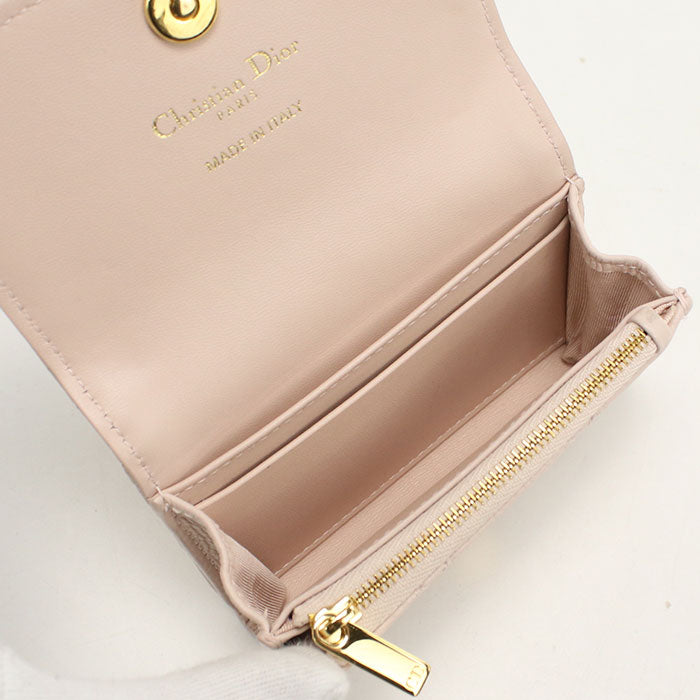 Dior【ディオール】 S5132UWHC グリシンウォレット ディオールカロ 小銭入れ/ラムスキン レディース