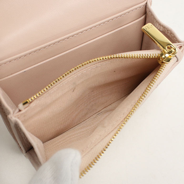 Dior【ディオール】 S5132UWHC グリシンウォレット ディオールカロ 小銭入れ/ラムスキン レディース