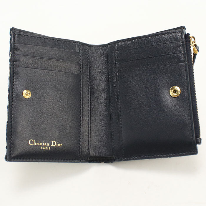 Dior【ディオール】 S2197UTZQ Dahlia ウォレット 30 モンテーニュ 二つ折り財布/ディオールオブリーク レディース