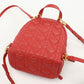 Dior Caro Lambskin Backpack - Red