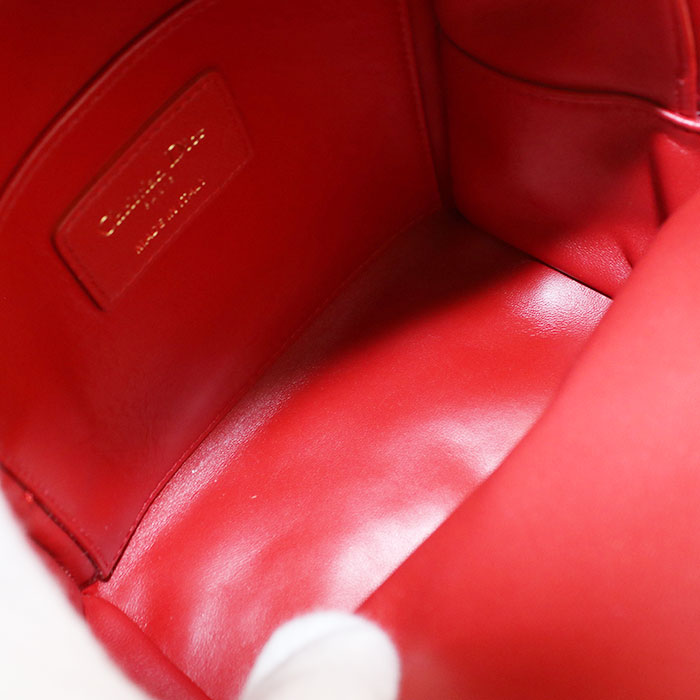Dior Caro Lambskin Backpack - Red