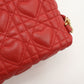 Dior Caro Lambskin Backpack - Red