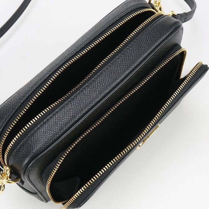 Dior Caro Double Pouch Calfskin Shoulder Bag - Black