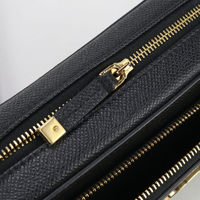 Dior Caro Double Pouch Calfskin Shoulder Bag - Black