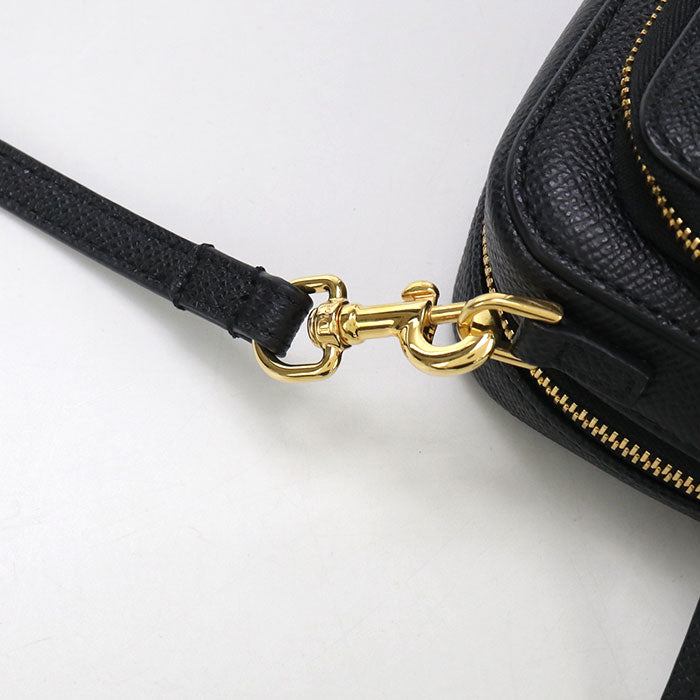 Dior Caro Double Pouch Calfskin Shoulder Bag - Black