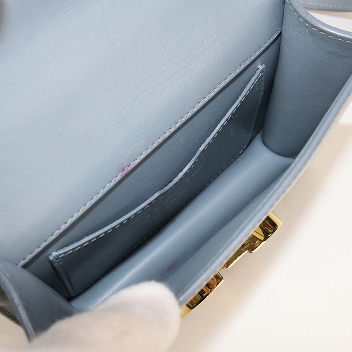 Dior 30 Montaigne Leather Shoulder Bag - Blue