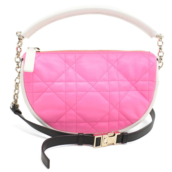 Dior Vibe Leather Handbag/Shoulder Bag - Pink