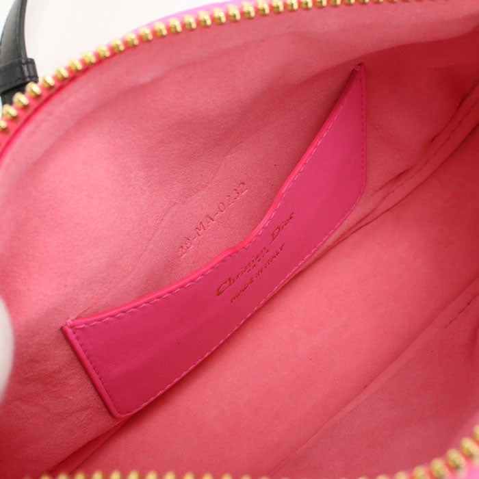 Dior Vibe Leather Handbag/Shoulder Bag - Pink