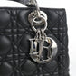 Dior Lady Dior Medium Lambskin Handbag/Shoulder Bag - Black