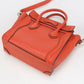 CELINE ラゲージ ナノ カーフ ハンドバッグ ショルダーバッグ - レッド