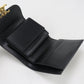 CELINE Triomphe Calfskin Tri-fold Compact Wallet - Black