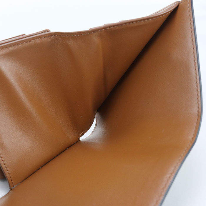 CELINE Triomphe Canvas Small Trifold Wallet in PVC - Brown