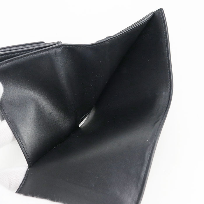 CELINE Triomphe Small Flap Wallet in Calfskin - Black