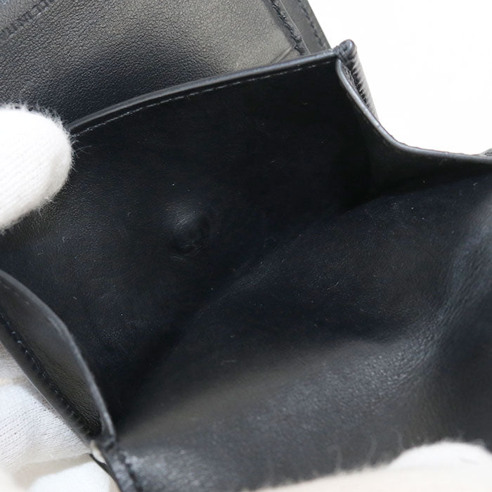 CELINE Triomphe Small Flap Wallet in Calfskin - Black