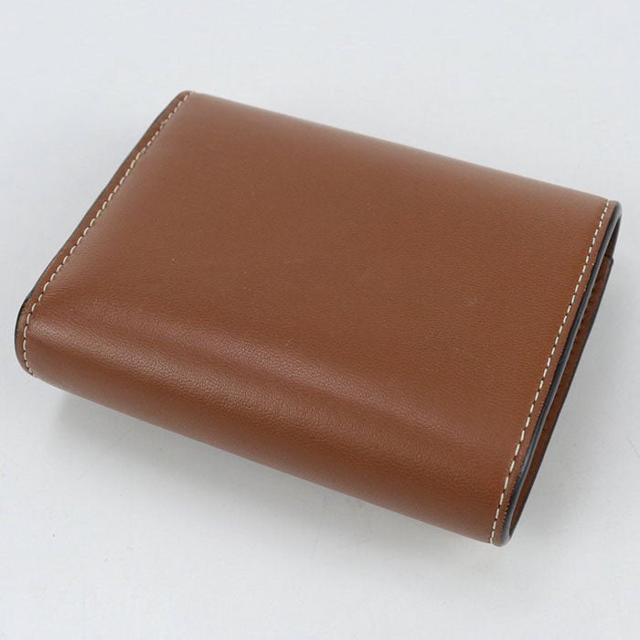 CELINE Triomphe Small Flap Wallet in Calfskin - Brown
