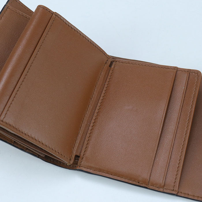 CELINE Triomphe Small Flap Wallet in Calfskin - Brown