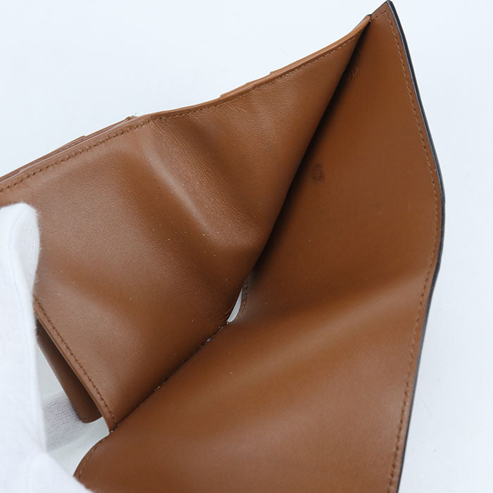 CELINE Triomphe Small Flap Wallet in Calfskin - Brown