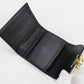 CELINE Triomphe Calfskin Tri-fold Compact Wallet - Black