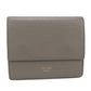 CELINE Calfskin Tri-fold Compact Wallet - Grey