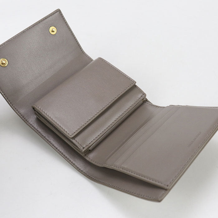 CELINE Calfskin Tri-fold Compact Wallet - Grey