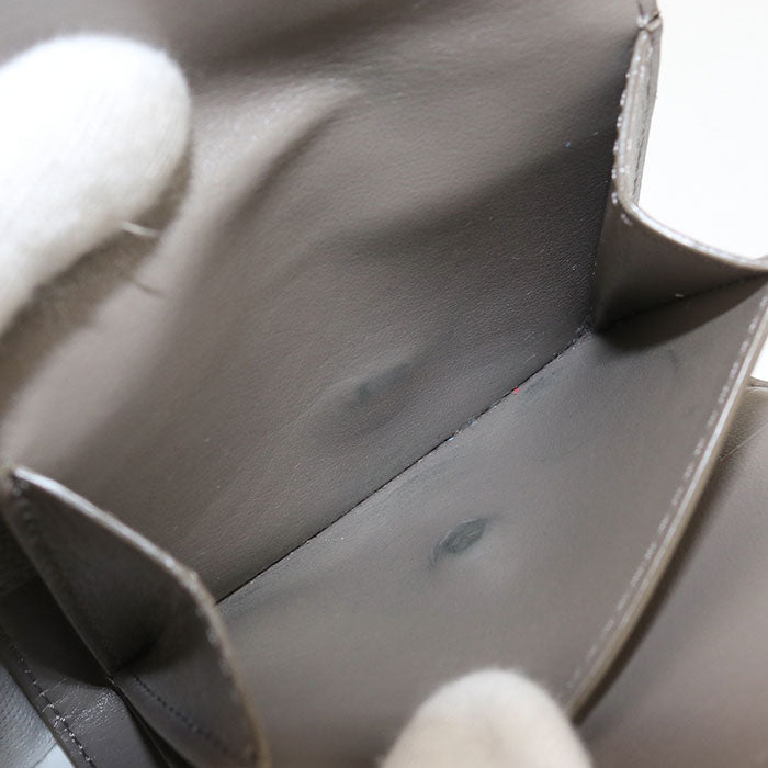 CELINE Calfskin Tri-fold Compact Wallet - Grey