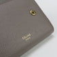 CELINE Calfskin Tri-fold Compact Wallet - Grey
