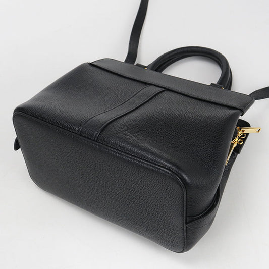 CELINE Small Cabas de France Calfskin Handbag/Shoulder Bag - Black