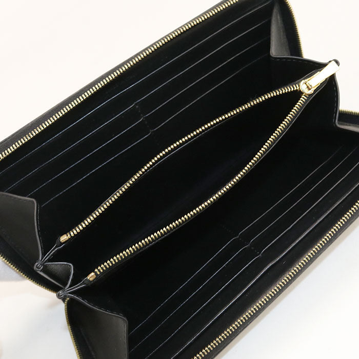 CELINE Large Zip Wallet in Triomphe Canvas - Black