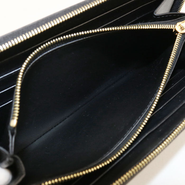 CELINE Large Zip Wallet in Triomphe Canvas - Black