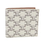 CELINE Bifold Wallet in Triomphe Canvas and PVC - White