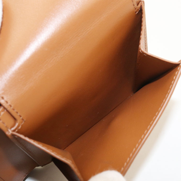 CELINE Bifold Wallet in Triomphe Canvas and PVC - White