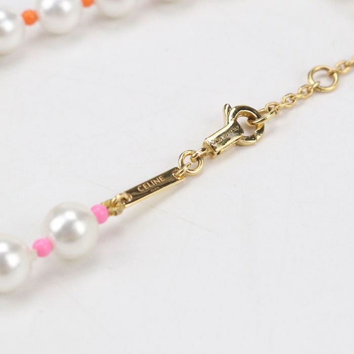CELINE Triomphe Pearl Bracelet - Brass