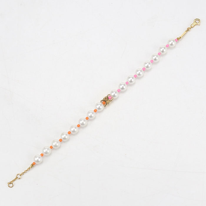 CELINE Triomphe Pearl Bracelet - Brass