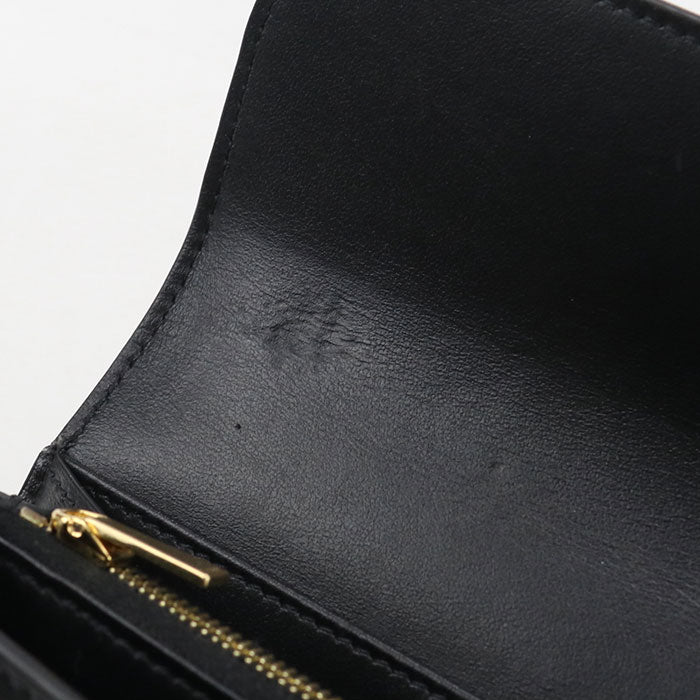 CELINE Triomphe Large Wallet in Calfskin - Black