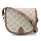 CELINE Medium Folco Bag in Triomphe Canvas Shoulder Bag - Beige