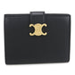 CELINE Triomphe Medium Strap Wallet in Calfskin - Black