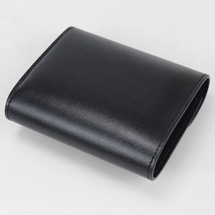 CELINE Triomphe Small Flap Wallet in Calfskin - Black