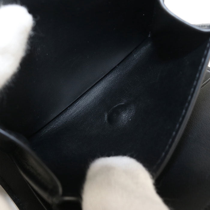 CELINE Triomphe Small Flap Wallet in Calfskin - Black