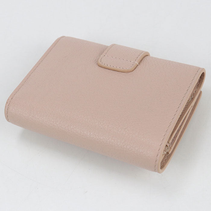 CELINE Triomphe Fine Strap Wallet Nino Calfskin Tri-fold Compact Wallet - Pink