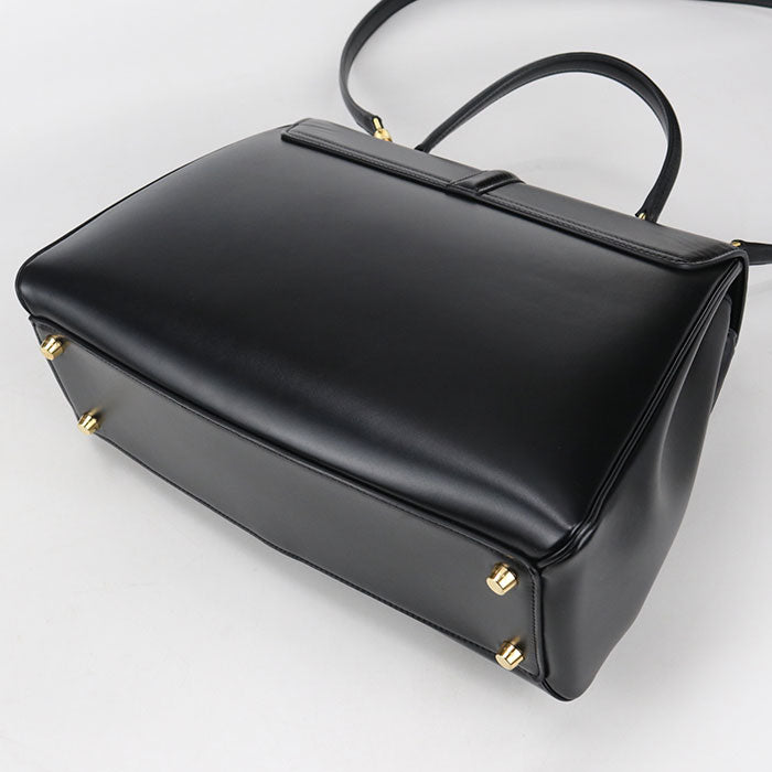 CELINE Classic 16 (Ceze) Calfskin Handbag/Shoulder Bag - Black