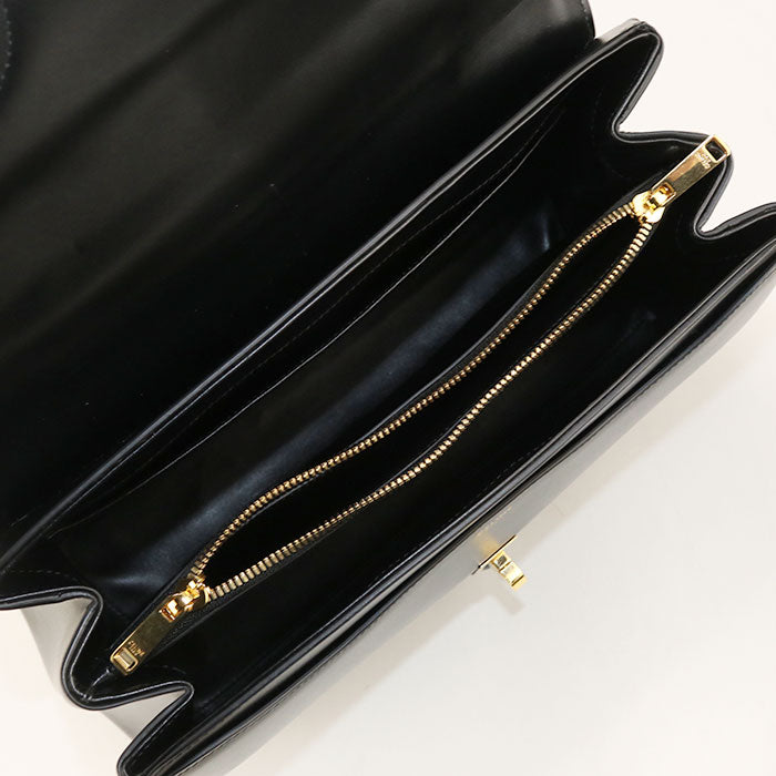 CELINE Classic 16 (Ceze) Calfskin Handbag/Shoulder Bag - Black