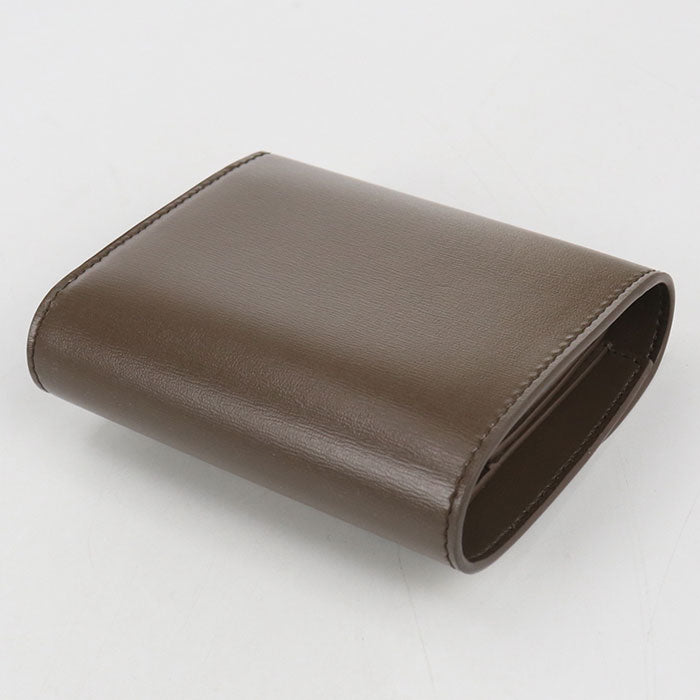 CELINE Triomphe Small Flap Wallet in Calfskin - Brown