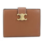CELINE Medium Strap Wallet Nino Calfskin Bifold Compact Wallet - Brown