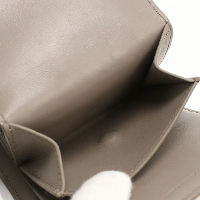CELINE トリオンフ スモール フラップウォレット カーフスキン 三つ折り財布 コンパクトウォレット - グレー