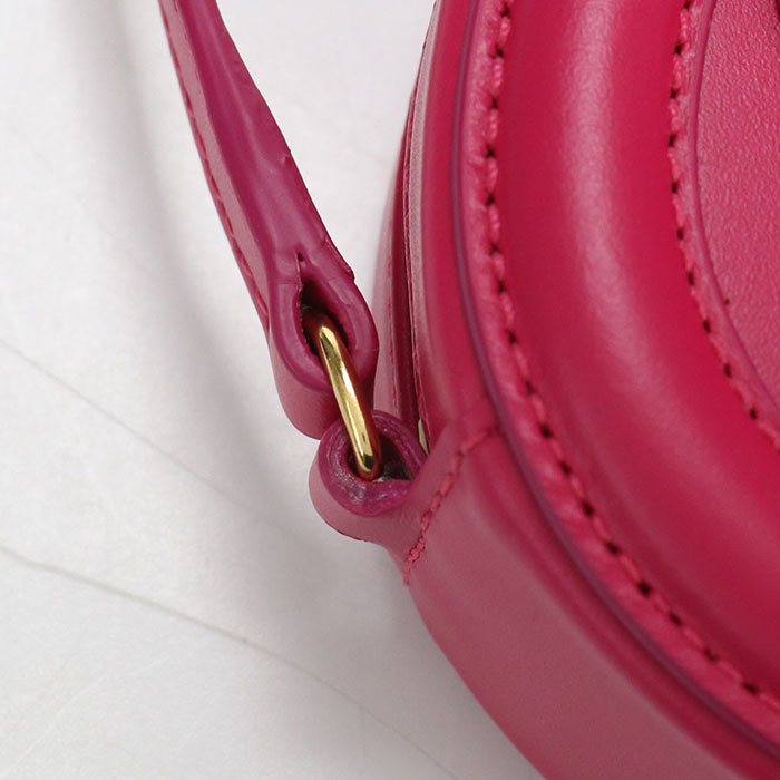 CELINE オーバルパース キュイル トリオンフ カーフスキン ショルダーバッグ - ピンク