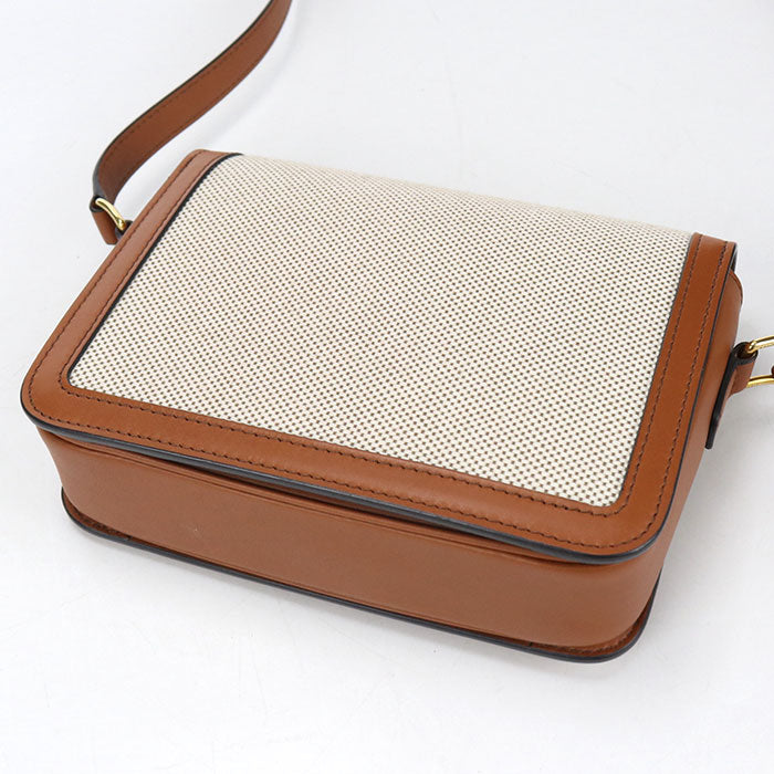 CELINE クラシック トリオンフ キャンバス ショルダーバッグ - ベージュ