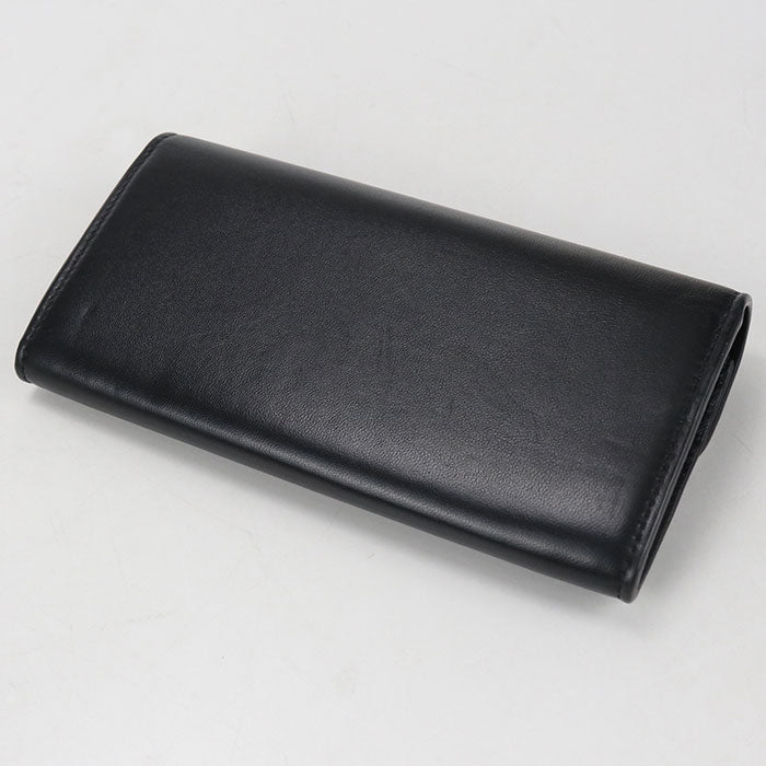 CELINE トリオンフ ラージウォレット カーフスキン 二つ折り長財布 ロングウォレット - ブラック