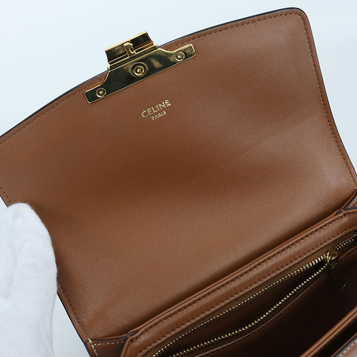 CELINE ティーン トリオンフバッグ トリオンフキャンバス ショルダーバッグ - ブラウン