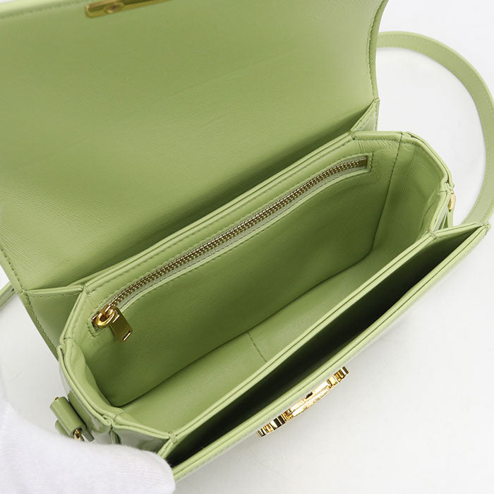 CELINE ティーン トリオンフ シャイニーカーフスキン ショルダーバッグ - グリーン