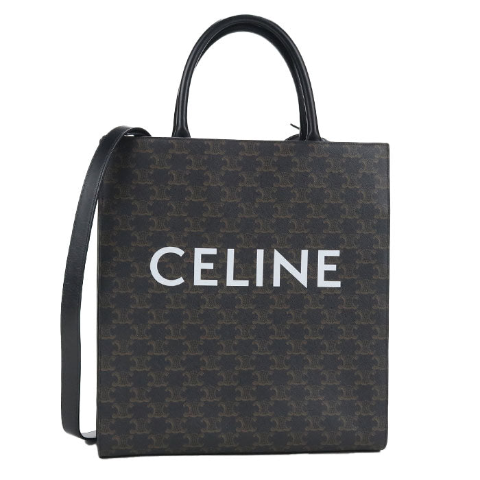 CELINE【セリーヌ】 194432CIM.38NO バーティカル カバ ミディアム トリオンフキャンバス トートバッグ PVC レディース